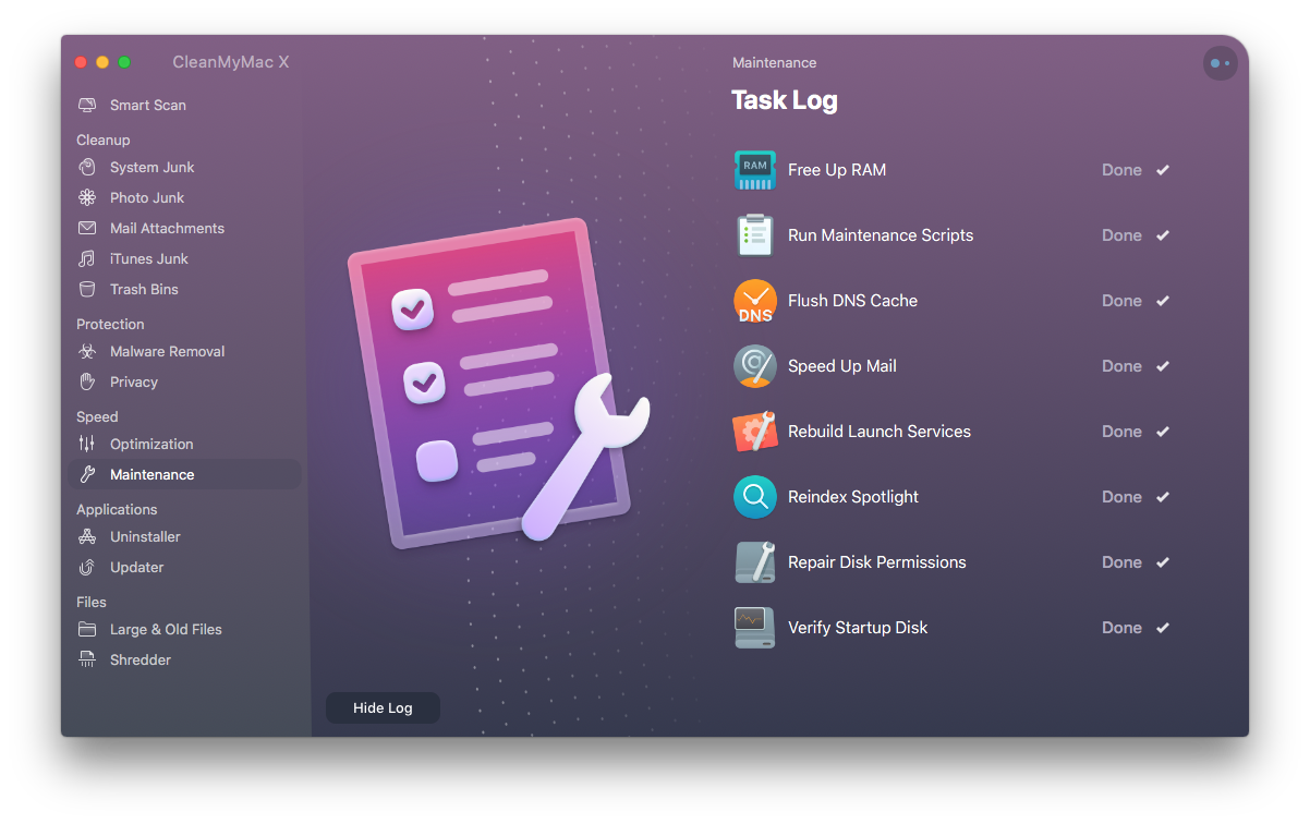 Maintenance tasks. CLEANMYMAC X. Maintenance Mac os. System Junk. Смарт скан.